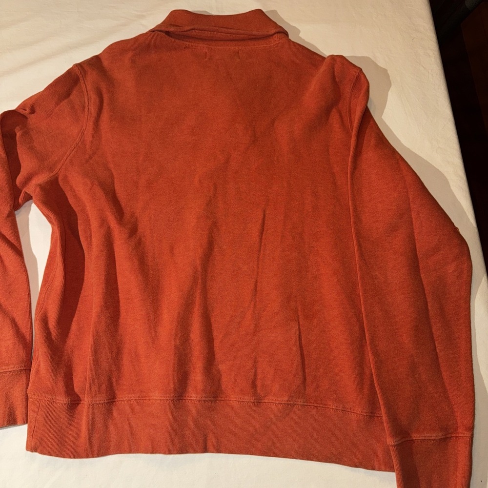 Vintage Polo Ralph Lauren Cowl Neck Button Sweater Men's Sz XL Orange Pullover - Picture 7 of 7